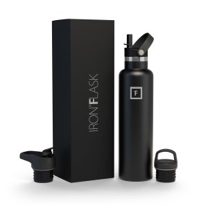 Iron Flask Rover Tumbler Stainless Steel Travel Mug, 24 oz, Midnight Black